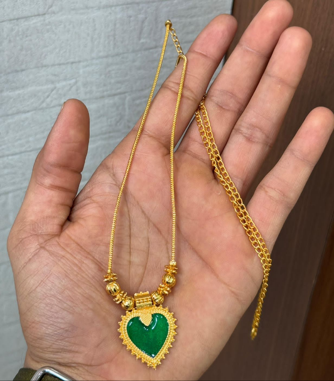 Micro polish Heart Palakka Pendant Necklace