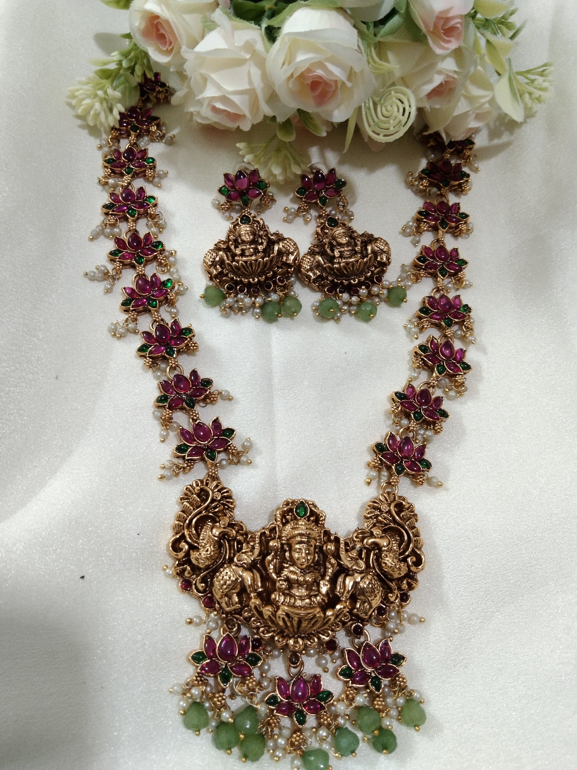 Kemp Lotus Lakshmi Long Necklace