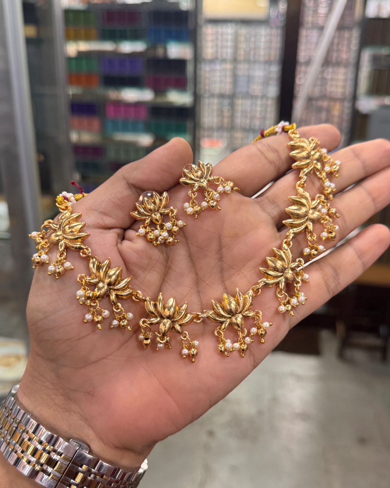 Golden Lotus Necklace