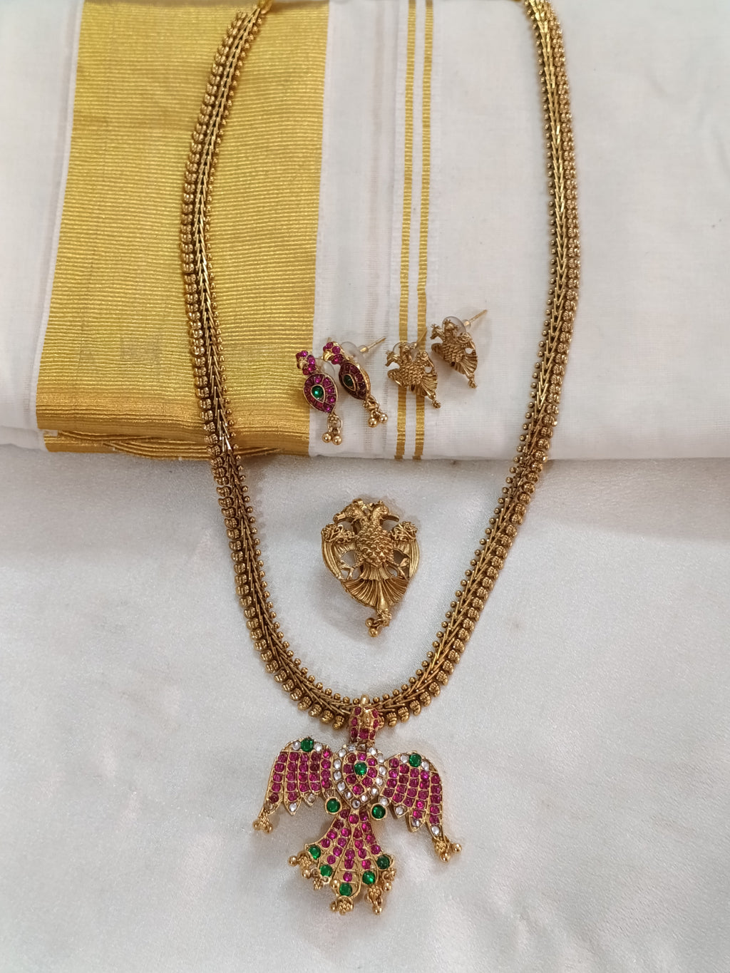 Detachable Pendant Long Necklace Set V259