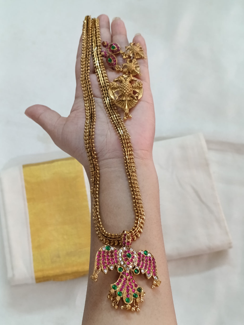 Detachable Pendant Long Necklace Set V259