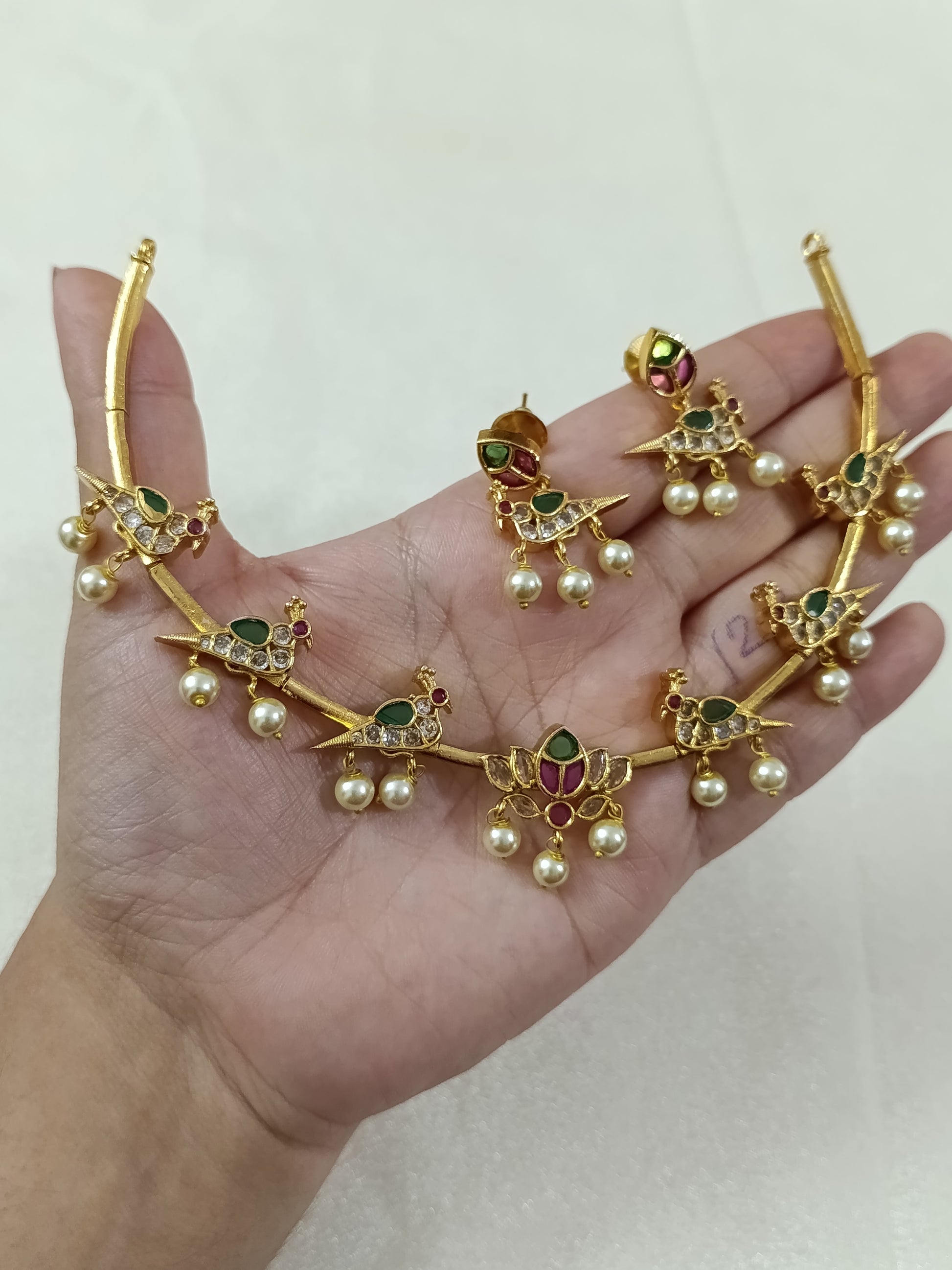 Lotus Peacock Necklace Hasli Necklace Set