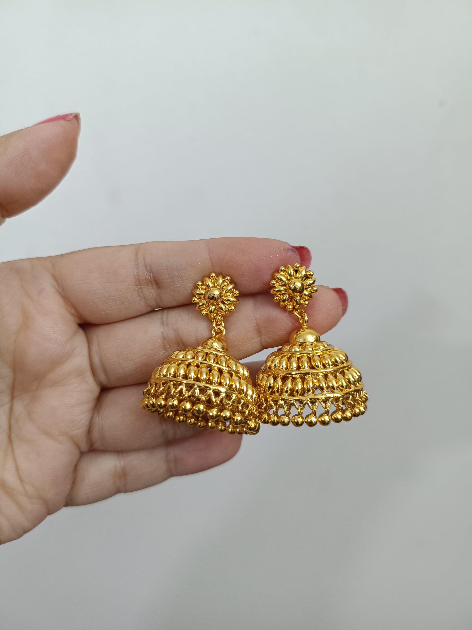 Micro Polish Non Idol Jhumka Earring