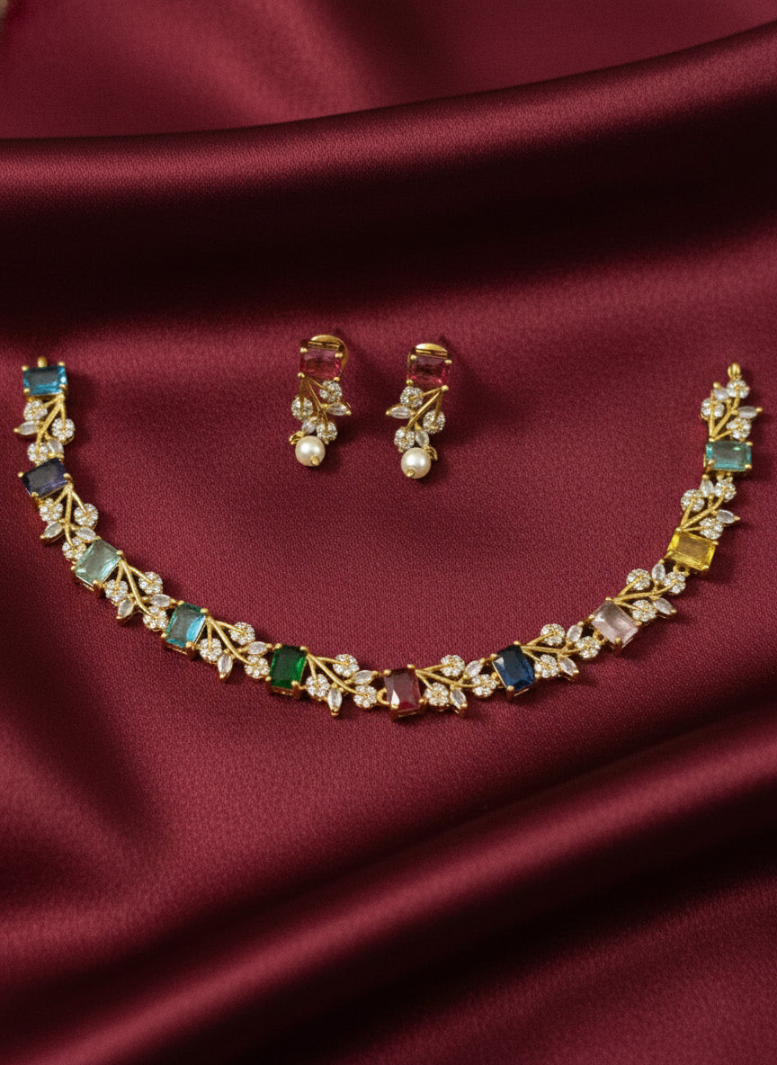 Navaratna Necklace Set V2