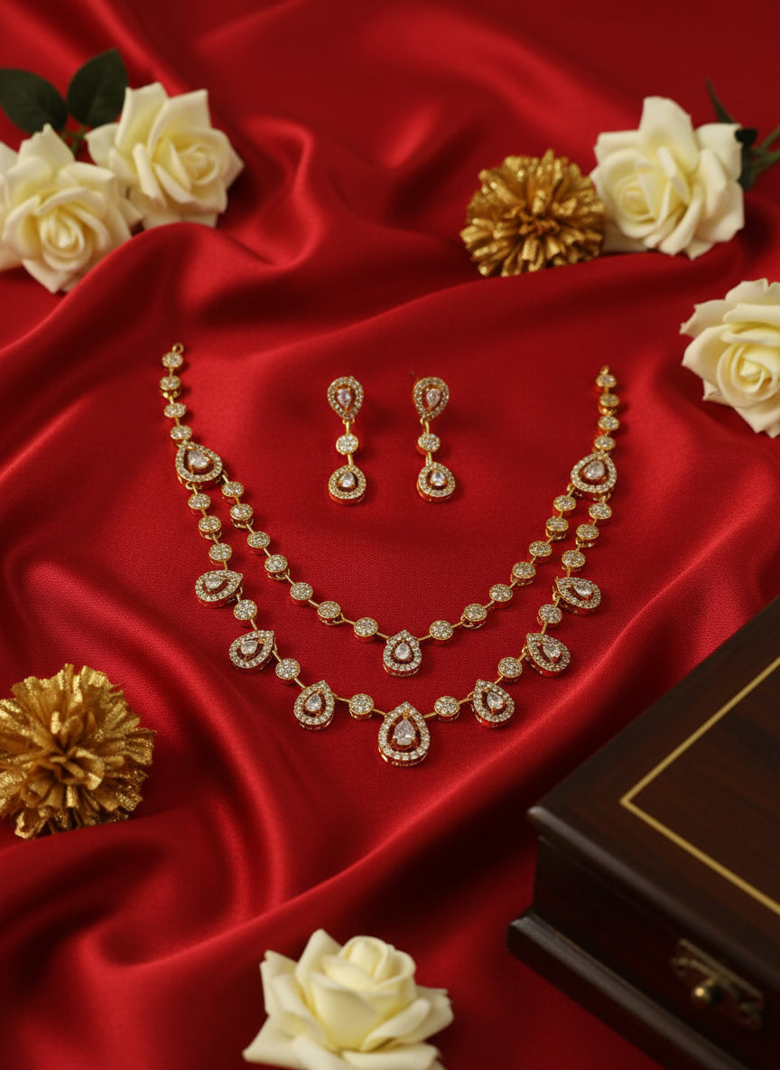 AD Stone Necklace Set V19