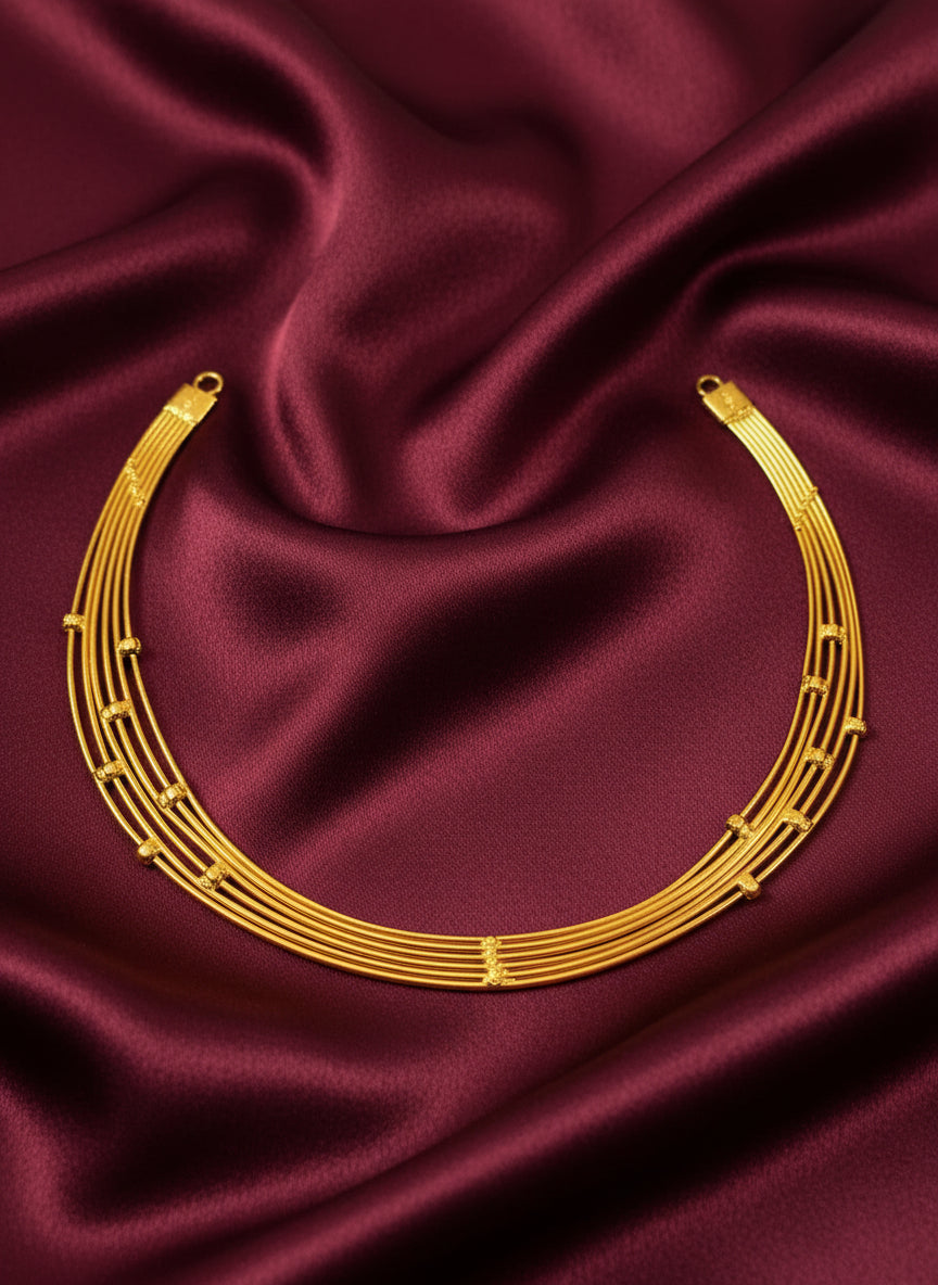 Matte Finish Plain Hasli Necklace