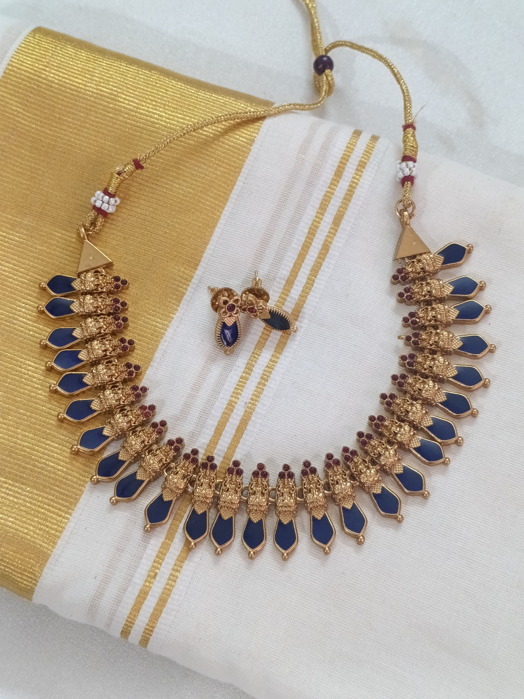 Matte Finish Nagapadam Necklace Set