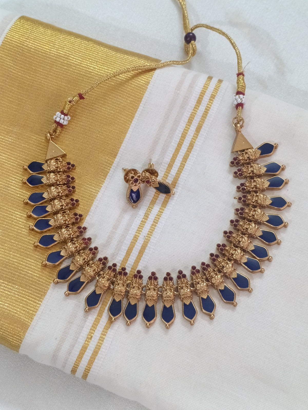 Matte Finish Nagapadam Necklace Set