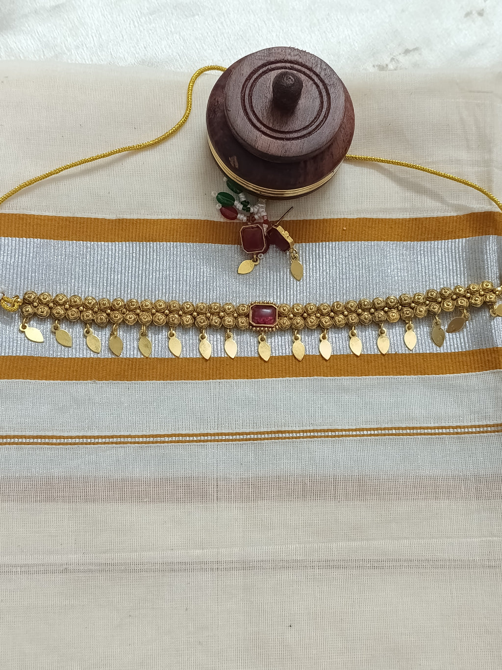 Matte Finish Sufi Elakathali Choker Set V32
