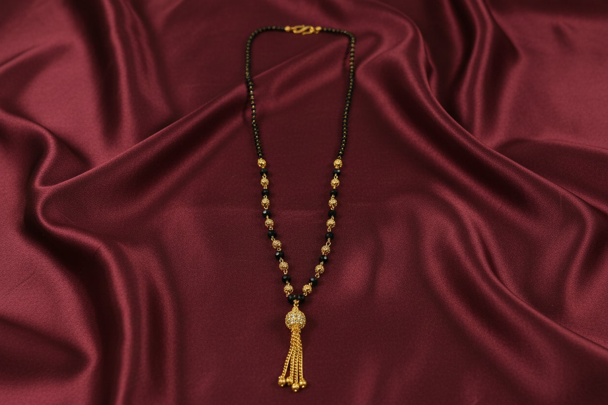 Micro Polish Black Bead Chain Set