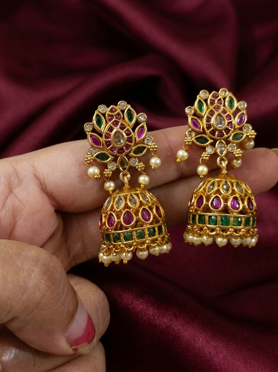 Padma Jhumka Earring V1