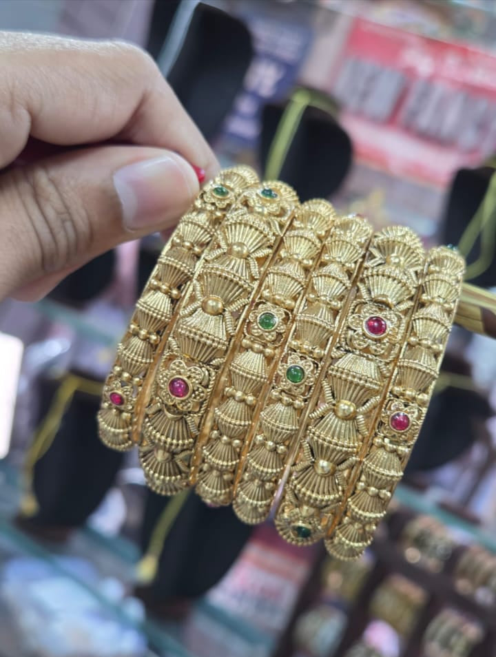 Matte Finish Non Idol Bangle Set of 6 V2