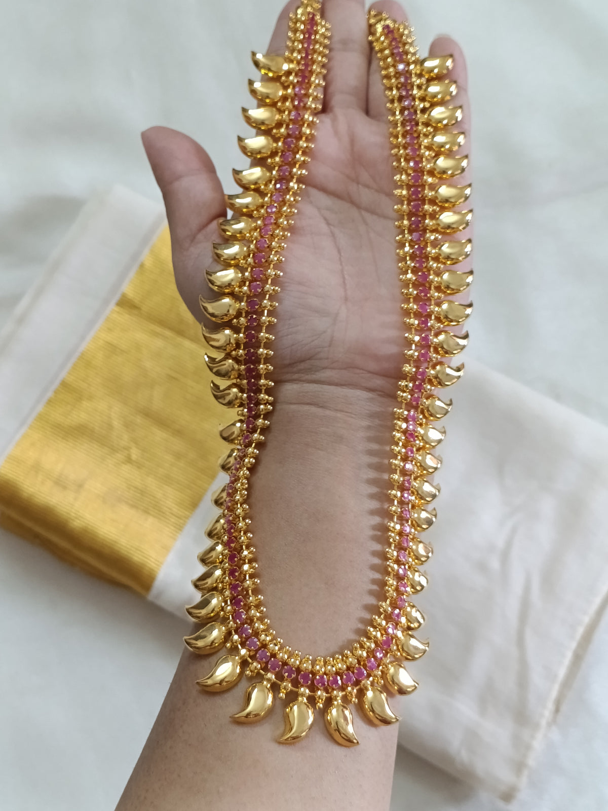 Micro Polish Mango Long Necklace