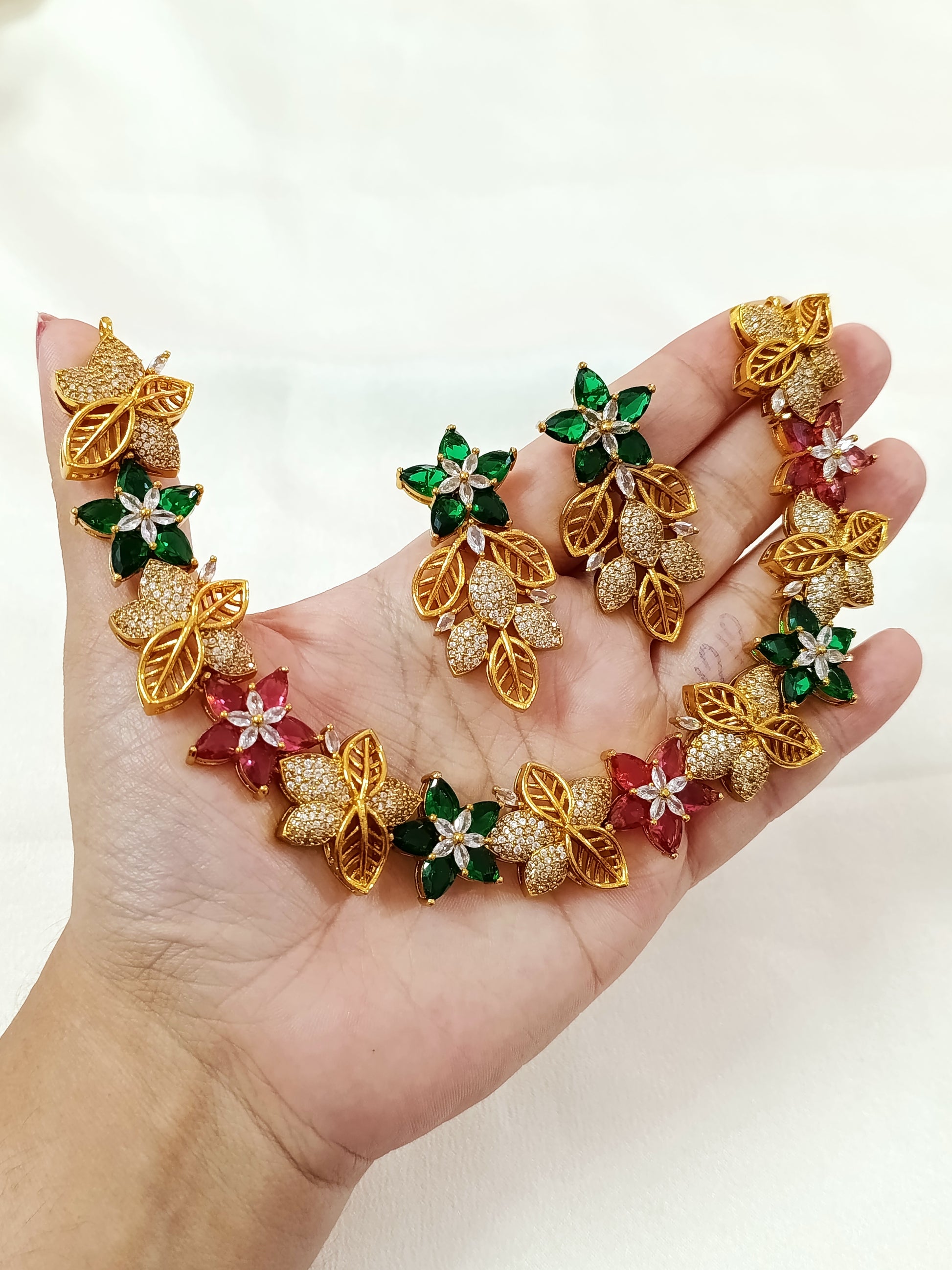 AD Flower Necklace Set V5
