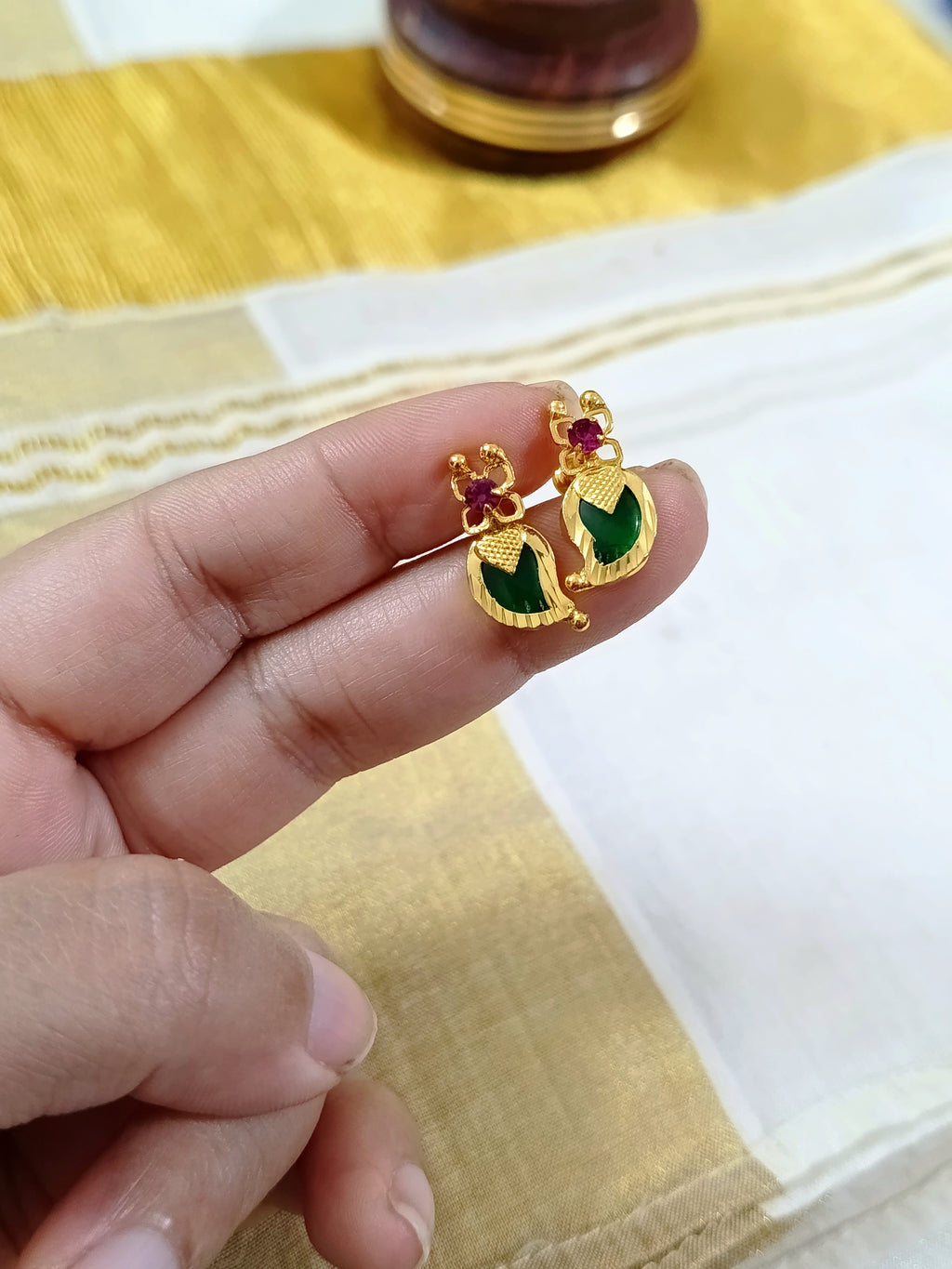 Micro Polish Palakka Mango Earring