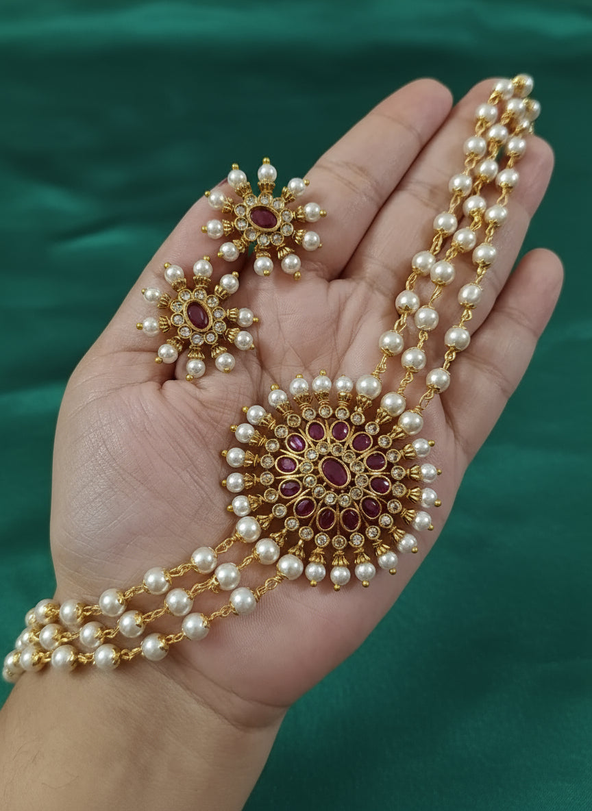 Celebrity Inspired Pearl Choker Set