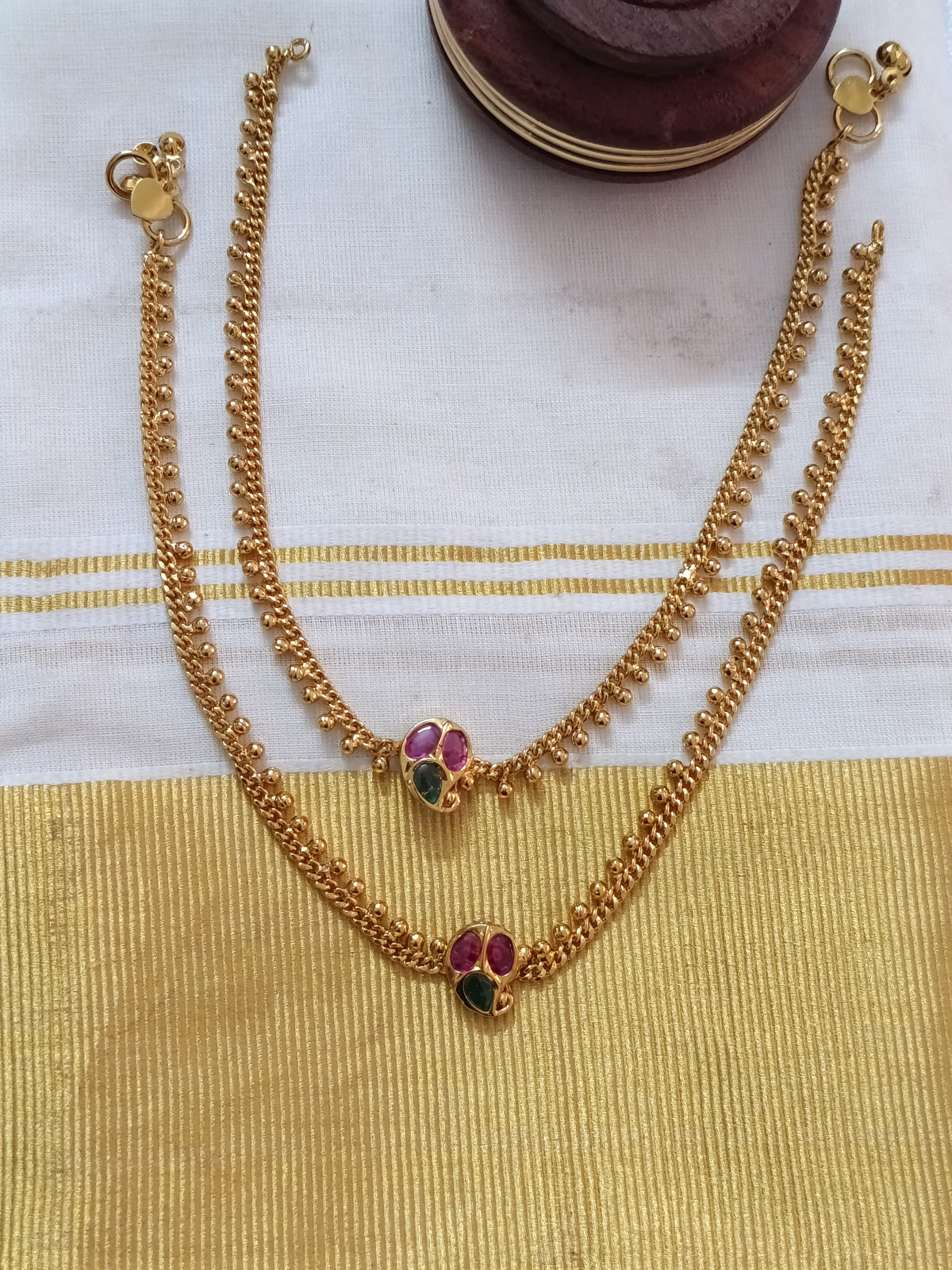 Matte Finish Mango  Mottif Anklet
