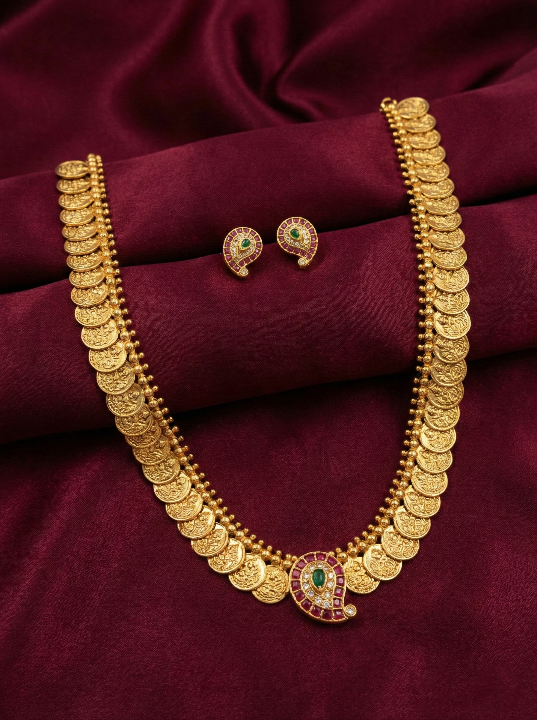 Fusion Coin Mango Long Necklace Set