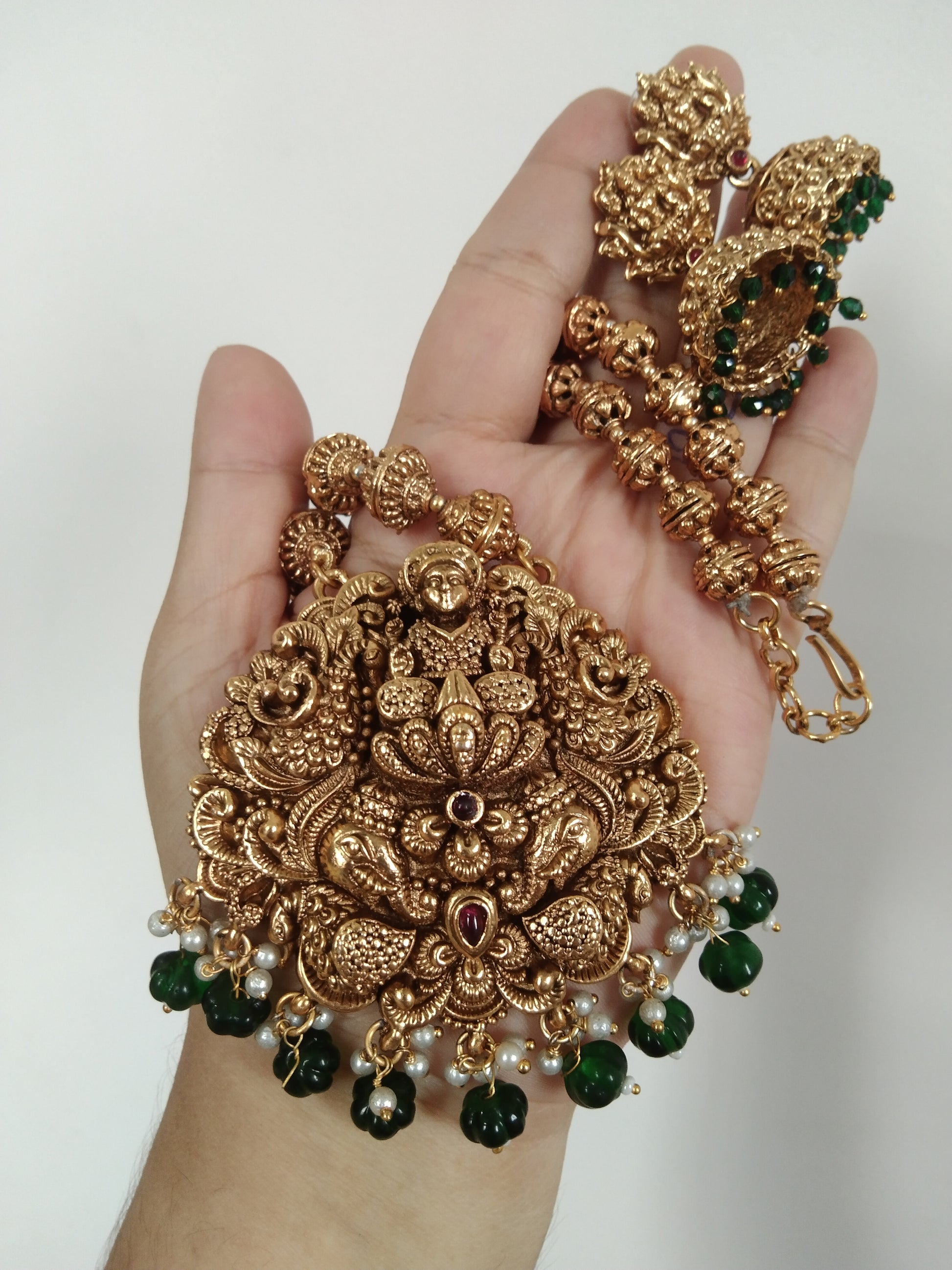 Temple Lakshmi Heavy Long Necklace