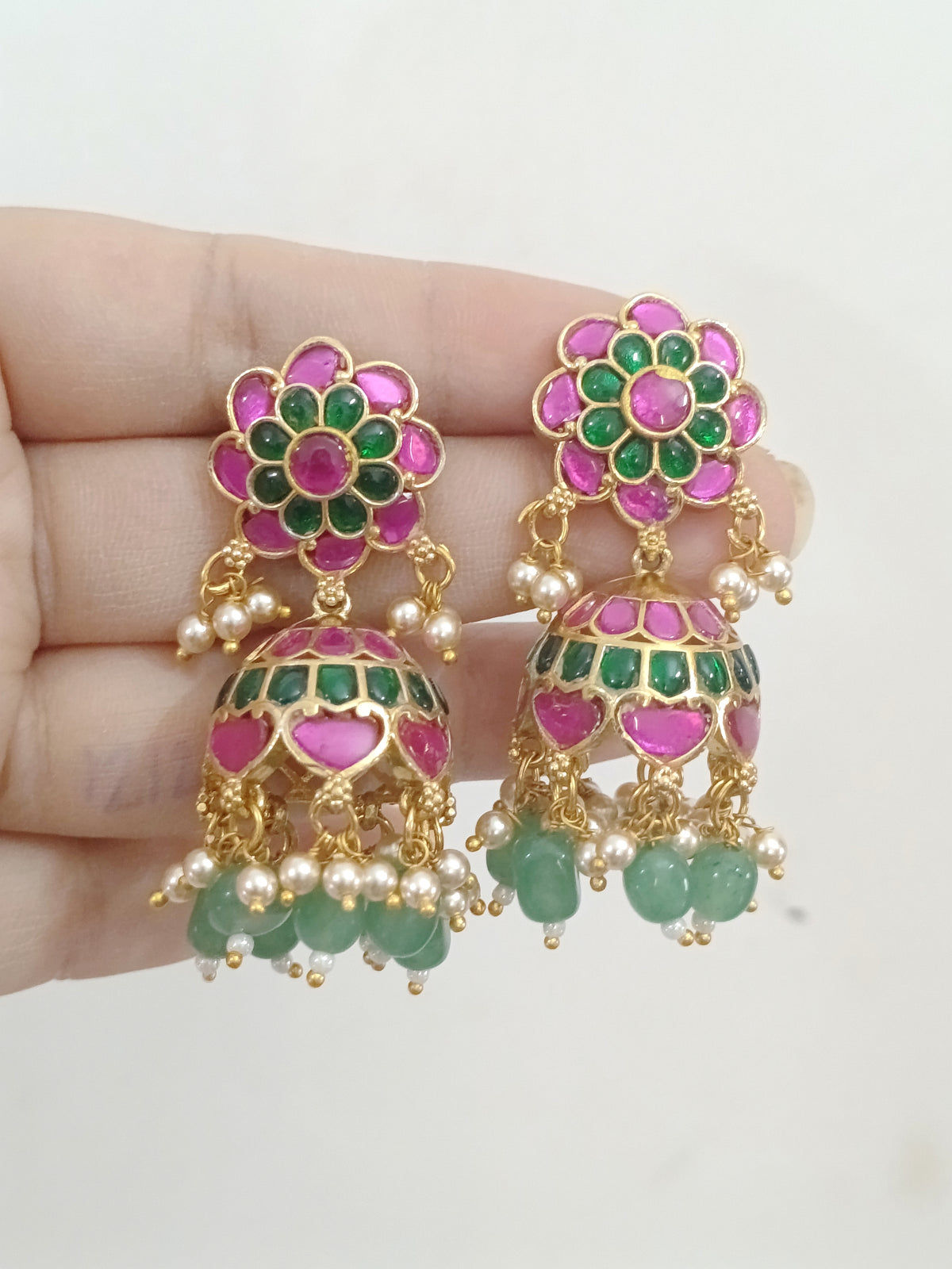 Jaadu Kundan Jhumka Earring V5