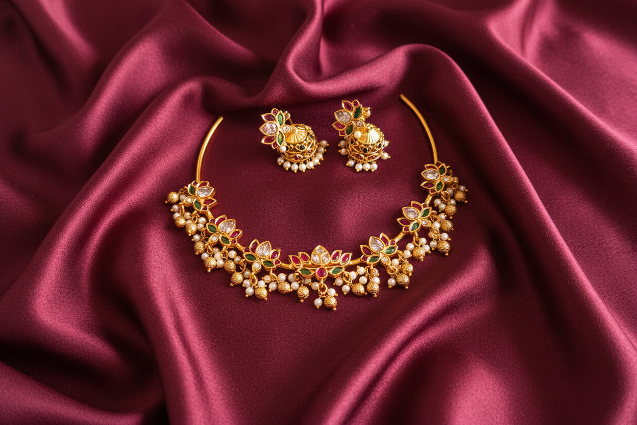 Kemp Lotus Hasli Necklace Set