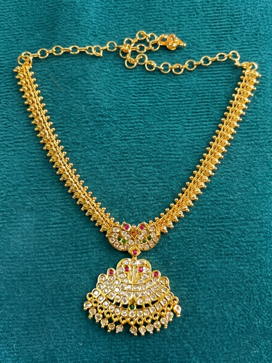 Micro Polish Impon Attigai Necklace Set