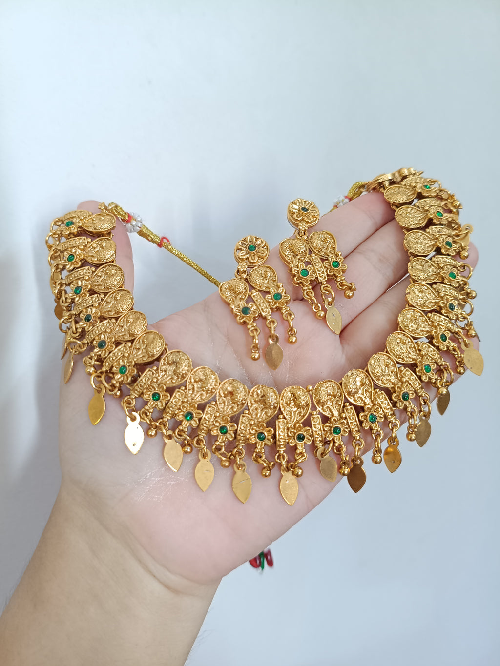 Matte Finish Poothali Necklace Set V4