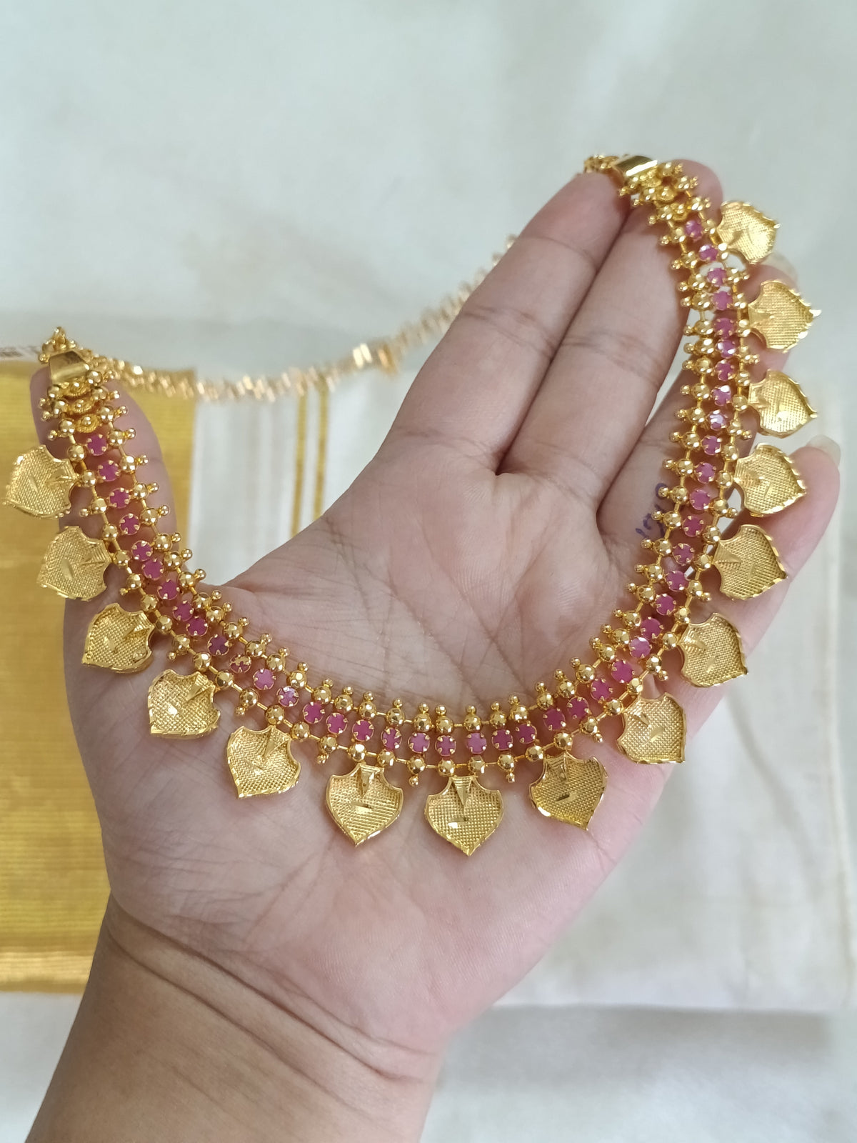 Micro Polish Gold Palakka Necklace
