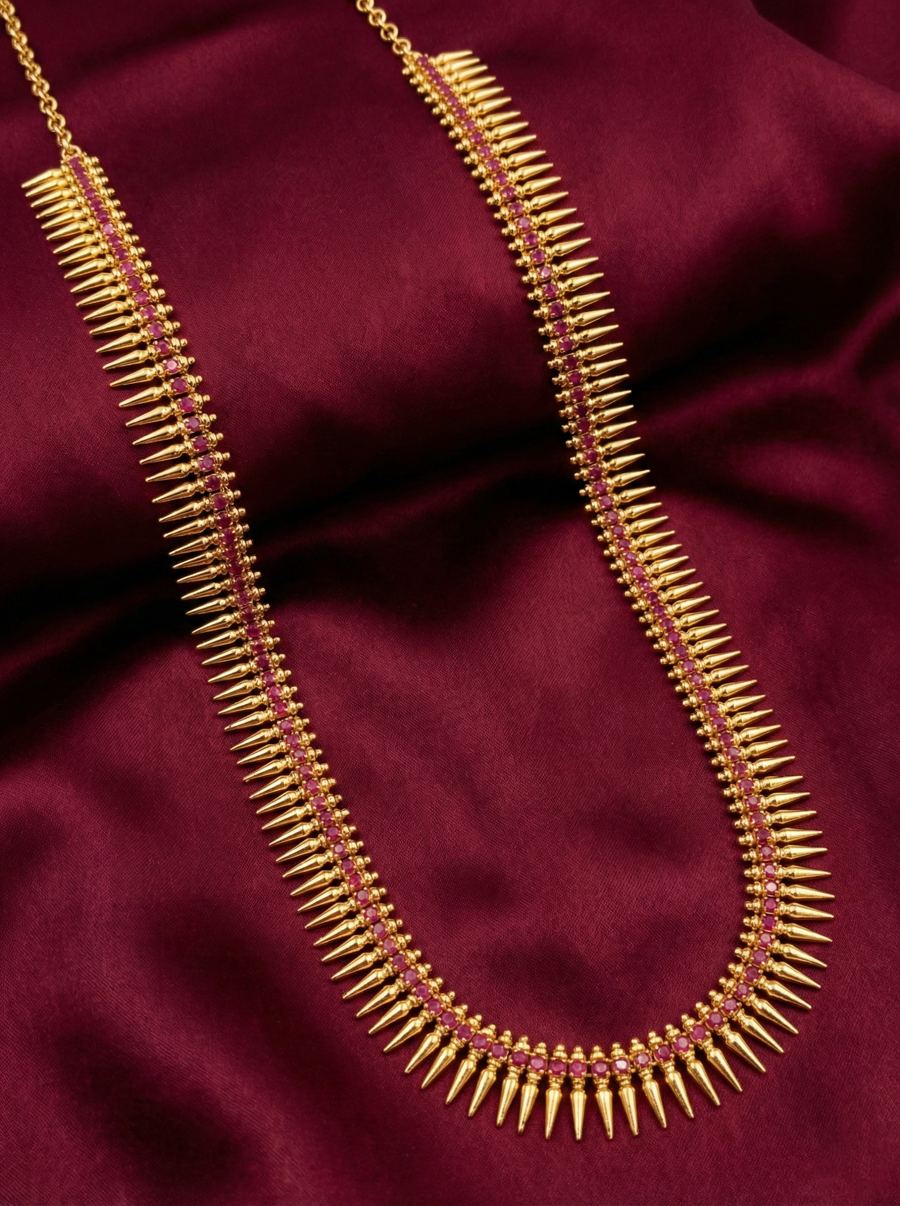 Micro Polish Mullamottu Long Necklace