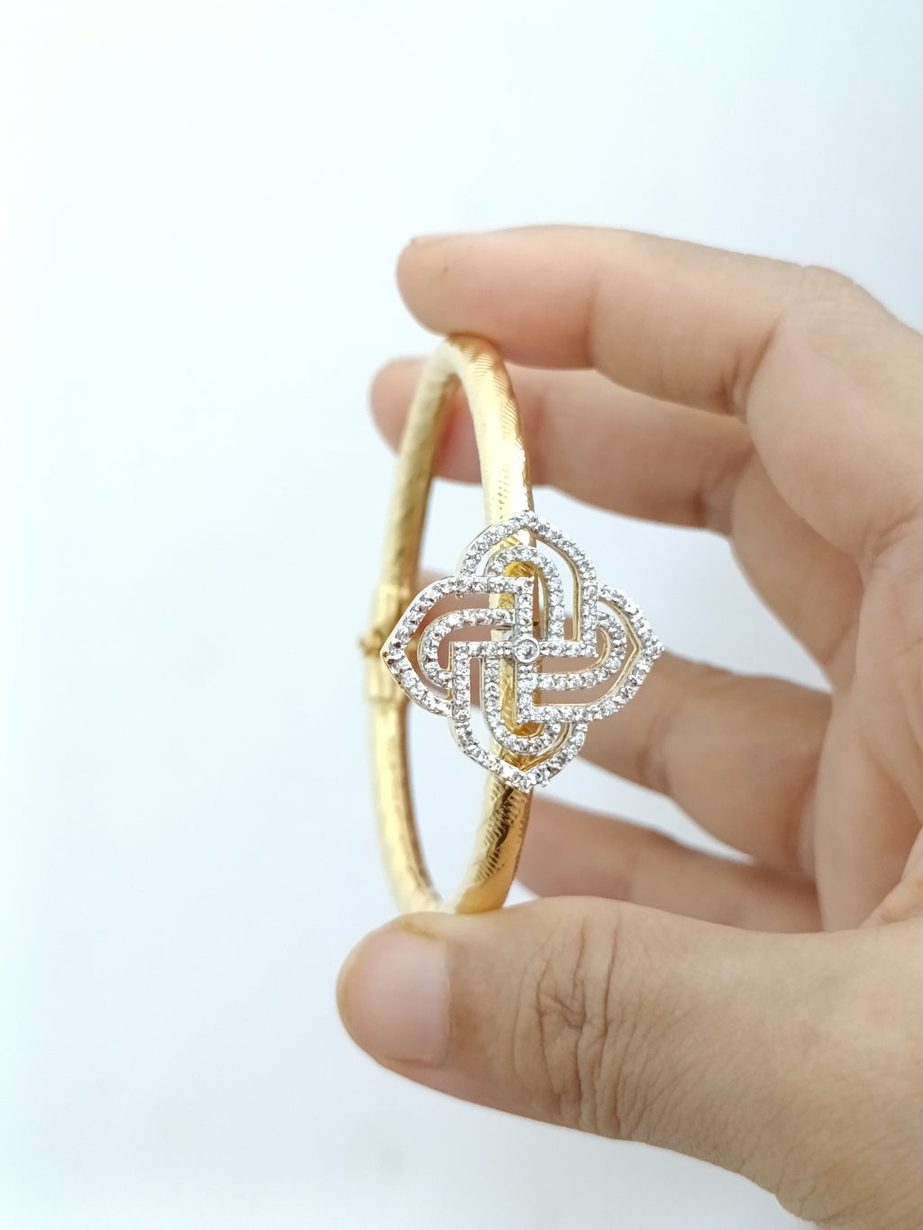AD Kolam Motif Open Bangle