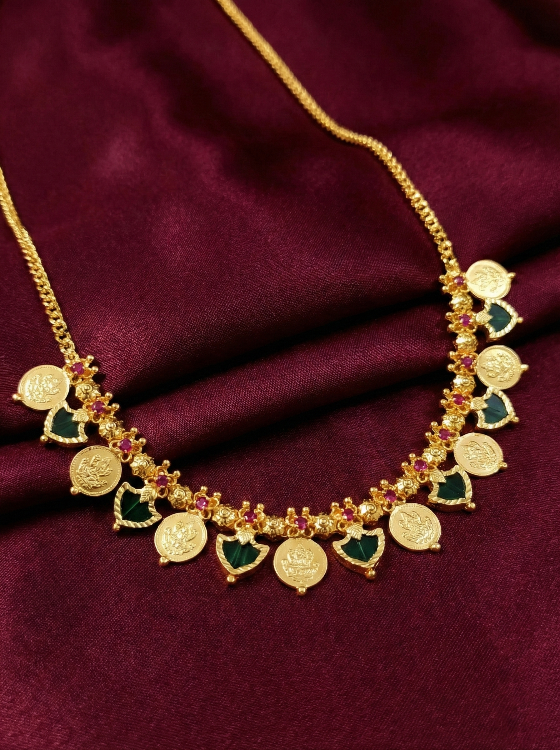 Micro Polish Coin Palakka Necklace