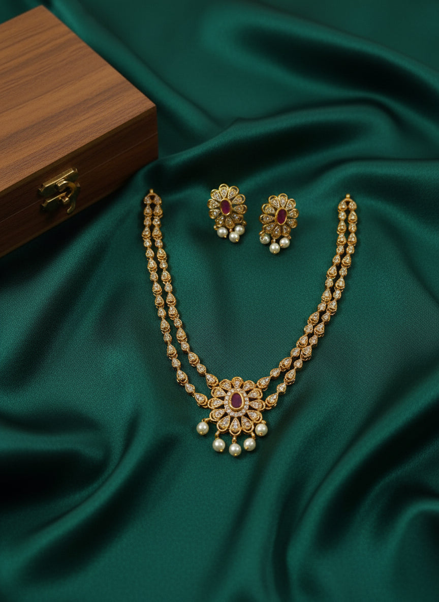 2 Layer AD Necklace Set