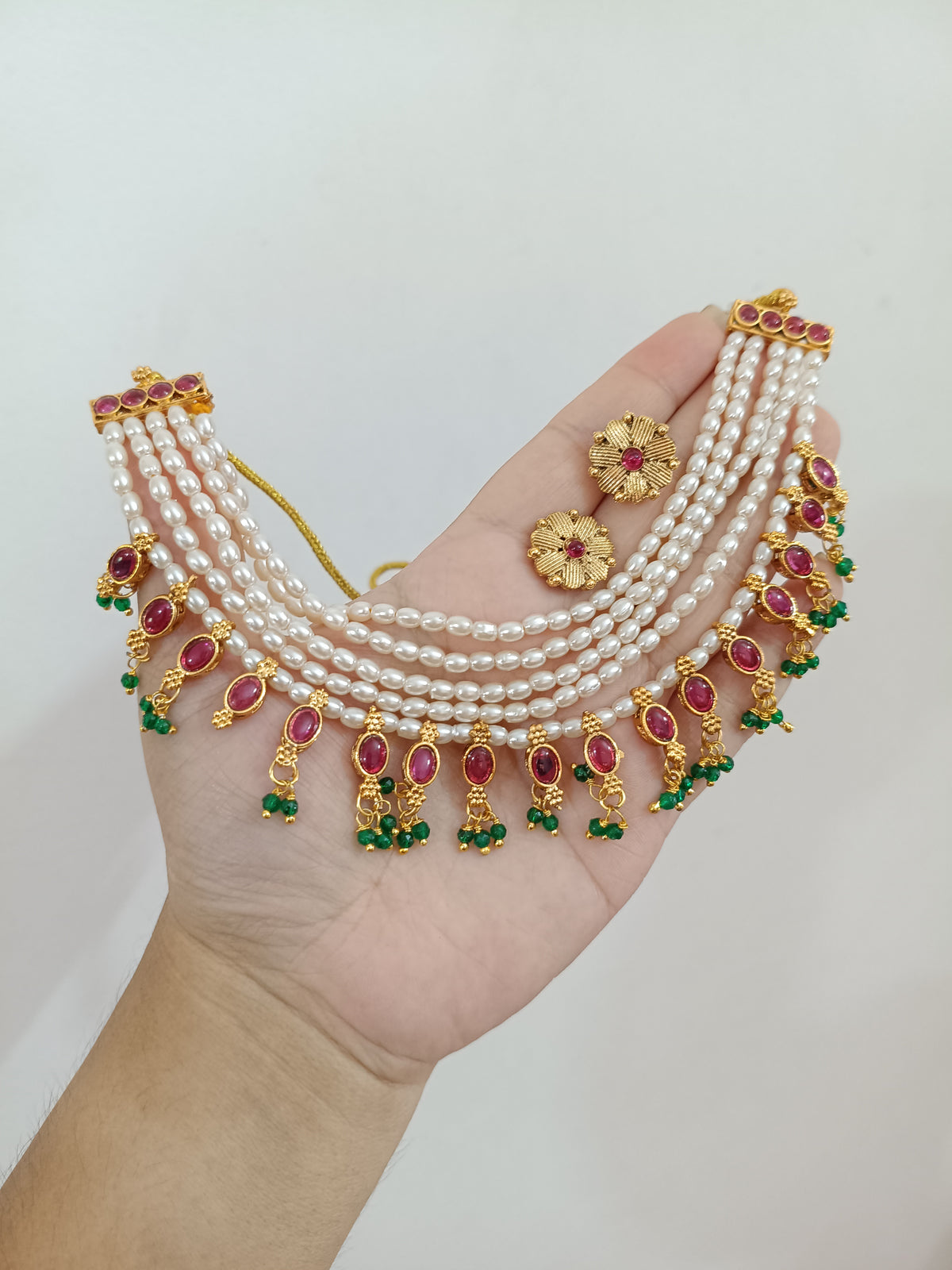 Pearl Multi Layer Necklace Set