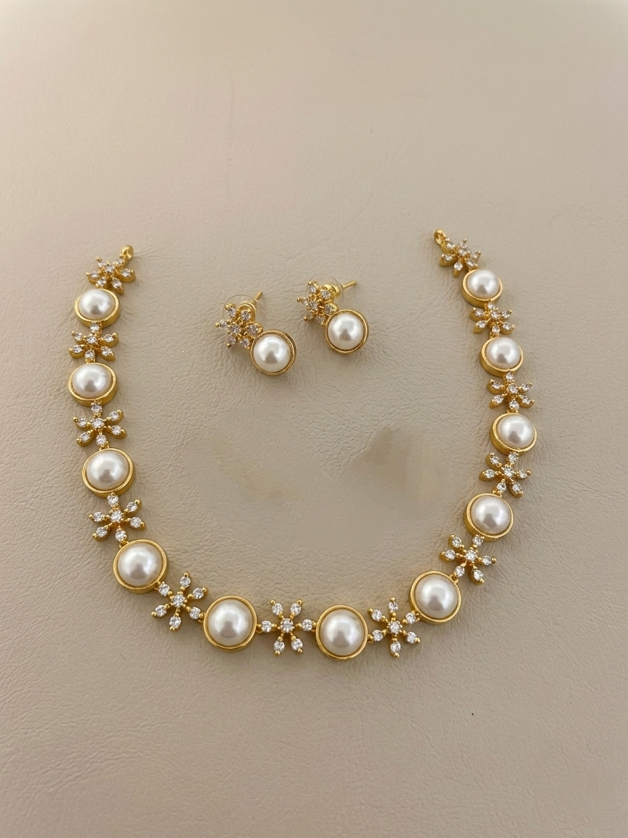 Matte AD Pearl Necklace V139