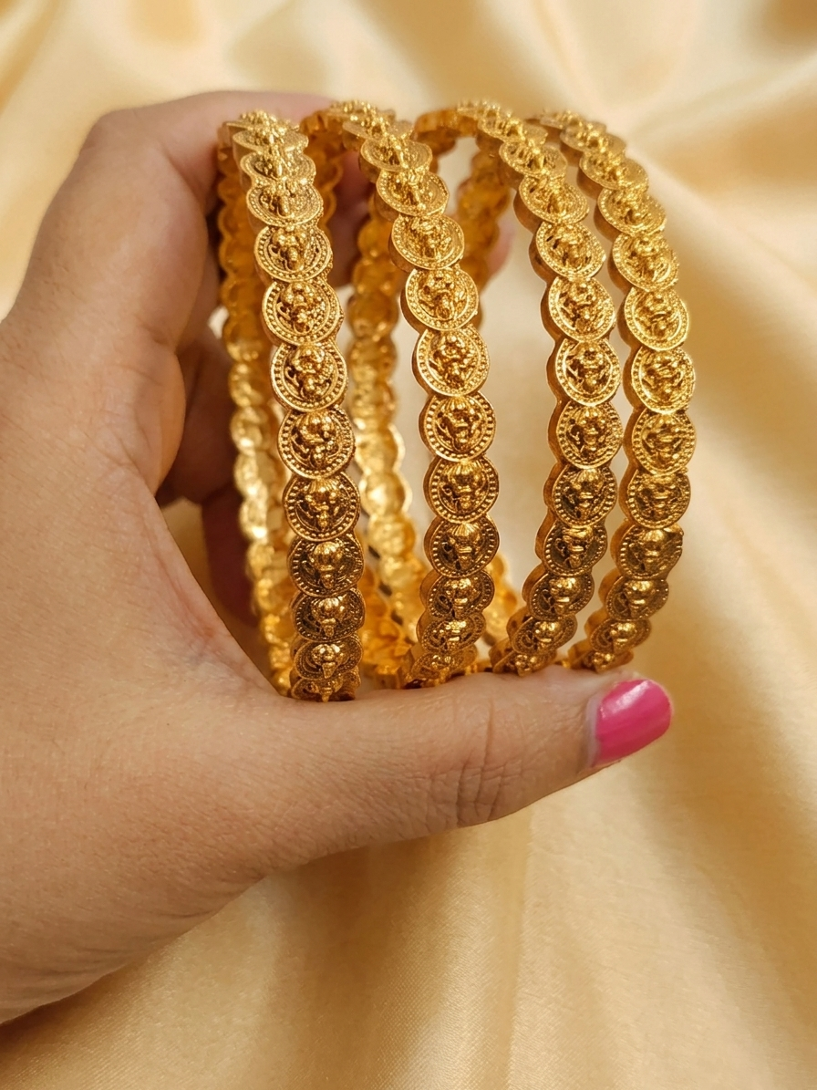 Lakshmi Coin Bangles of 4 V4