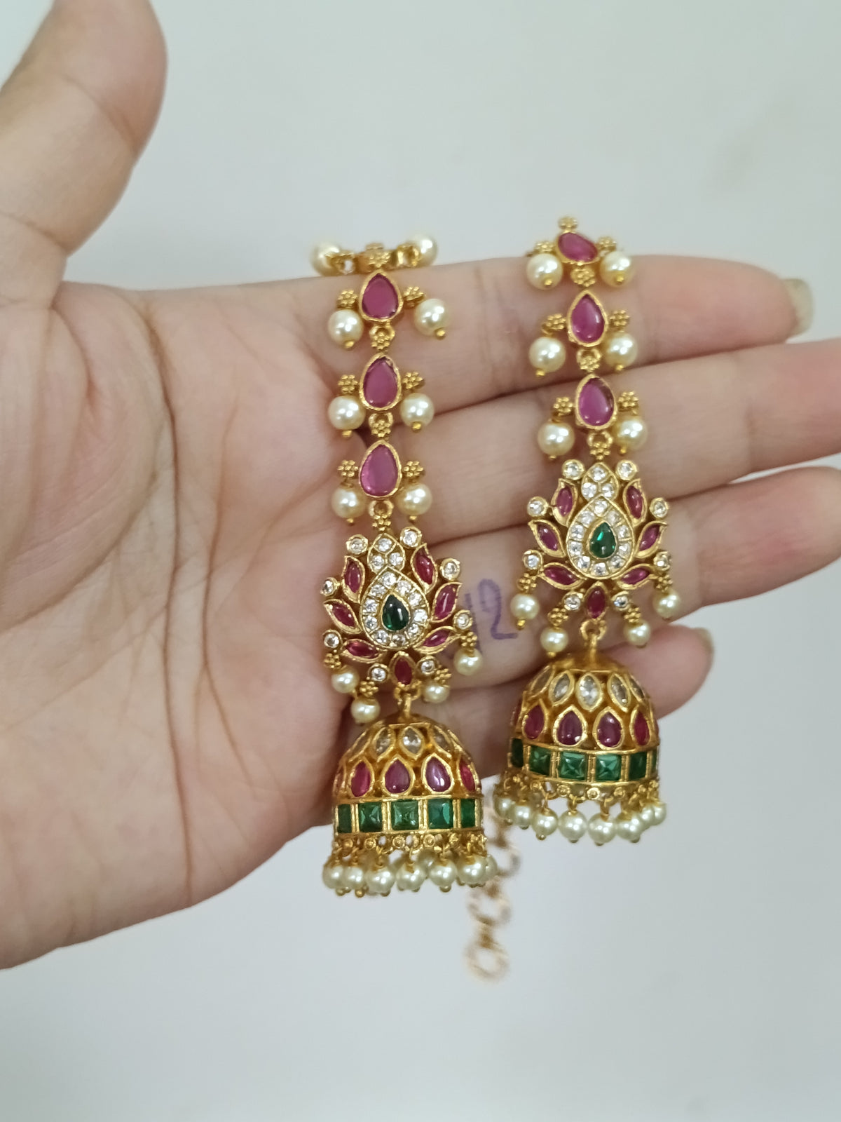 Lotus Mattal Jhumka Earring V2