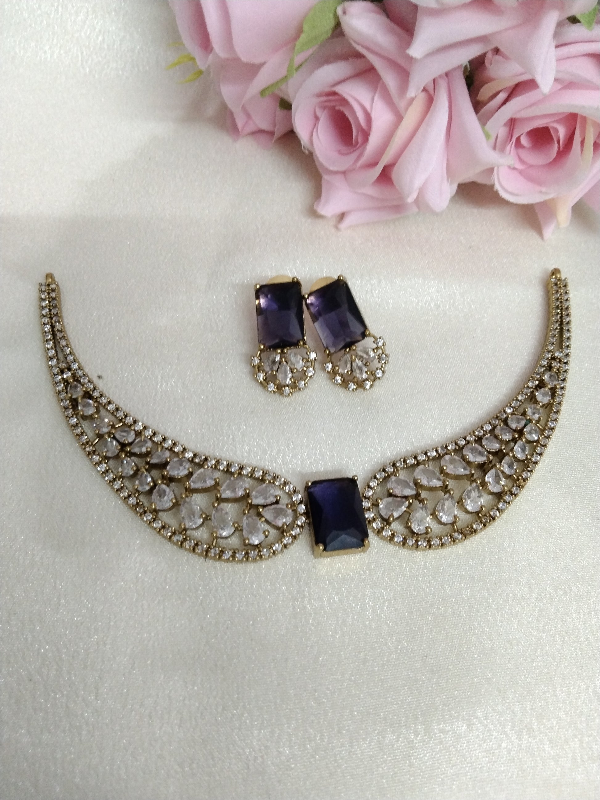 AD Stone Necklace Set V17