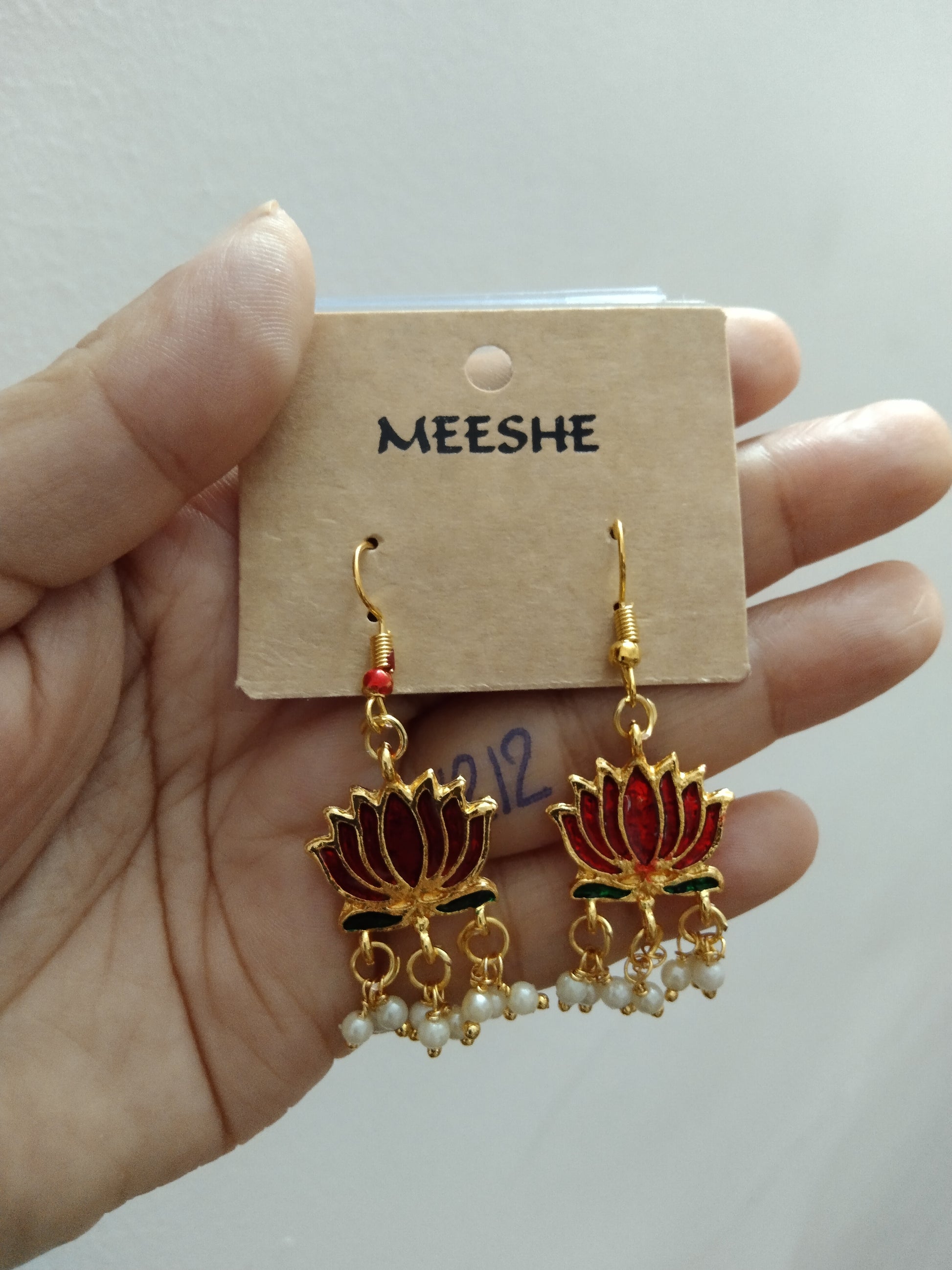 Lotus Hook Earring V1