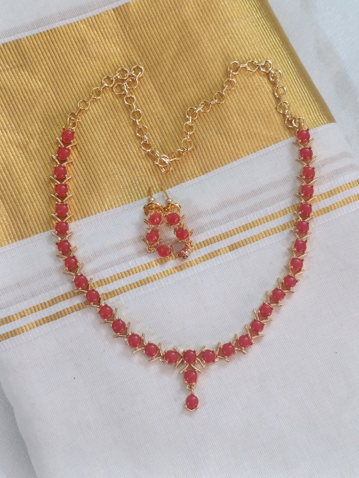 Micro Polish Coral Necklace Set