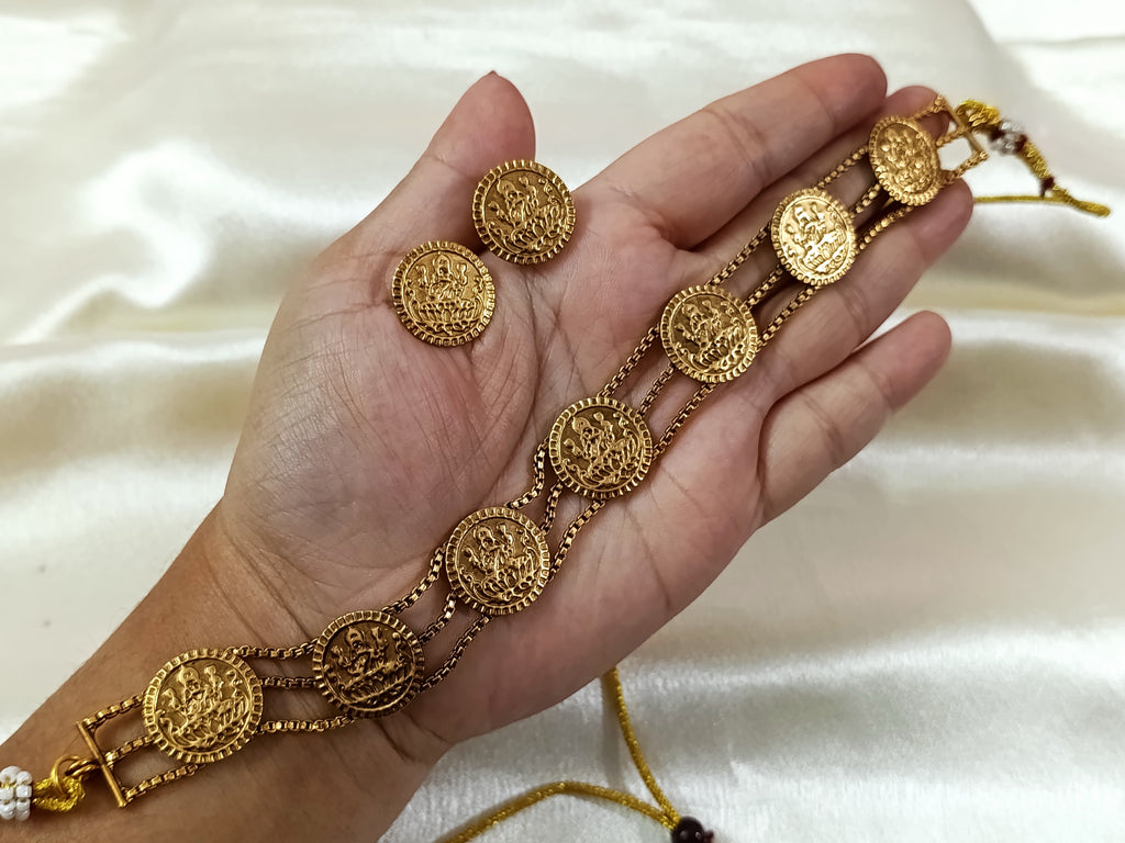 Lakshmi Coin Choker Necklace Set
