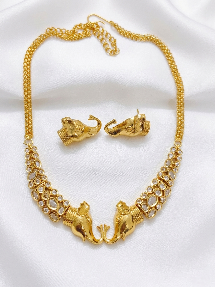 AD Elephant Necklace Set