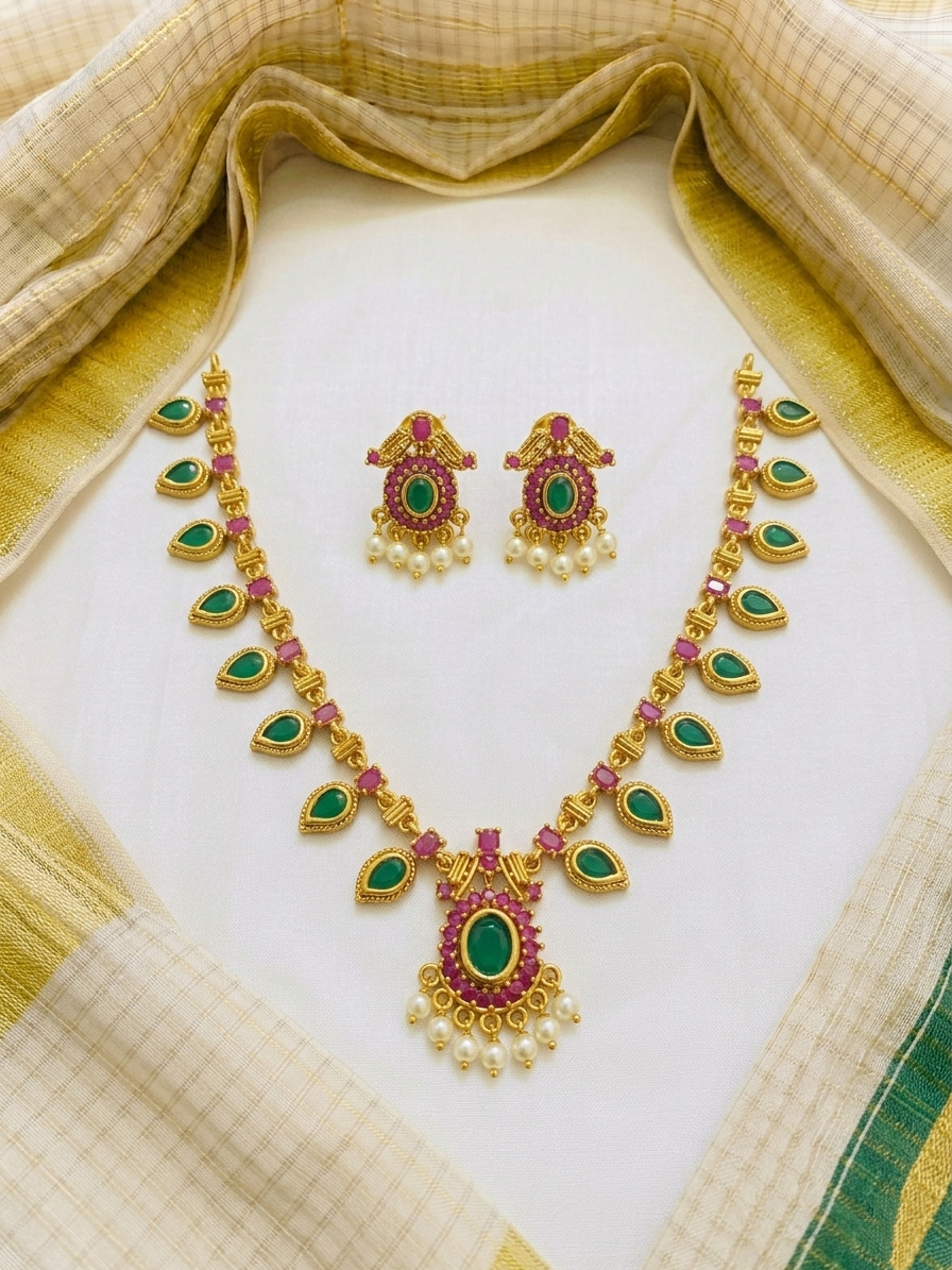 Hot Selling Palakka Short Necklace Set