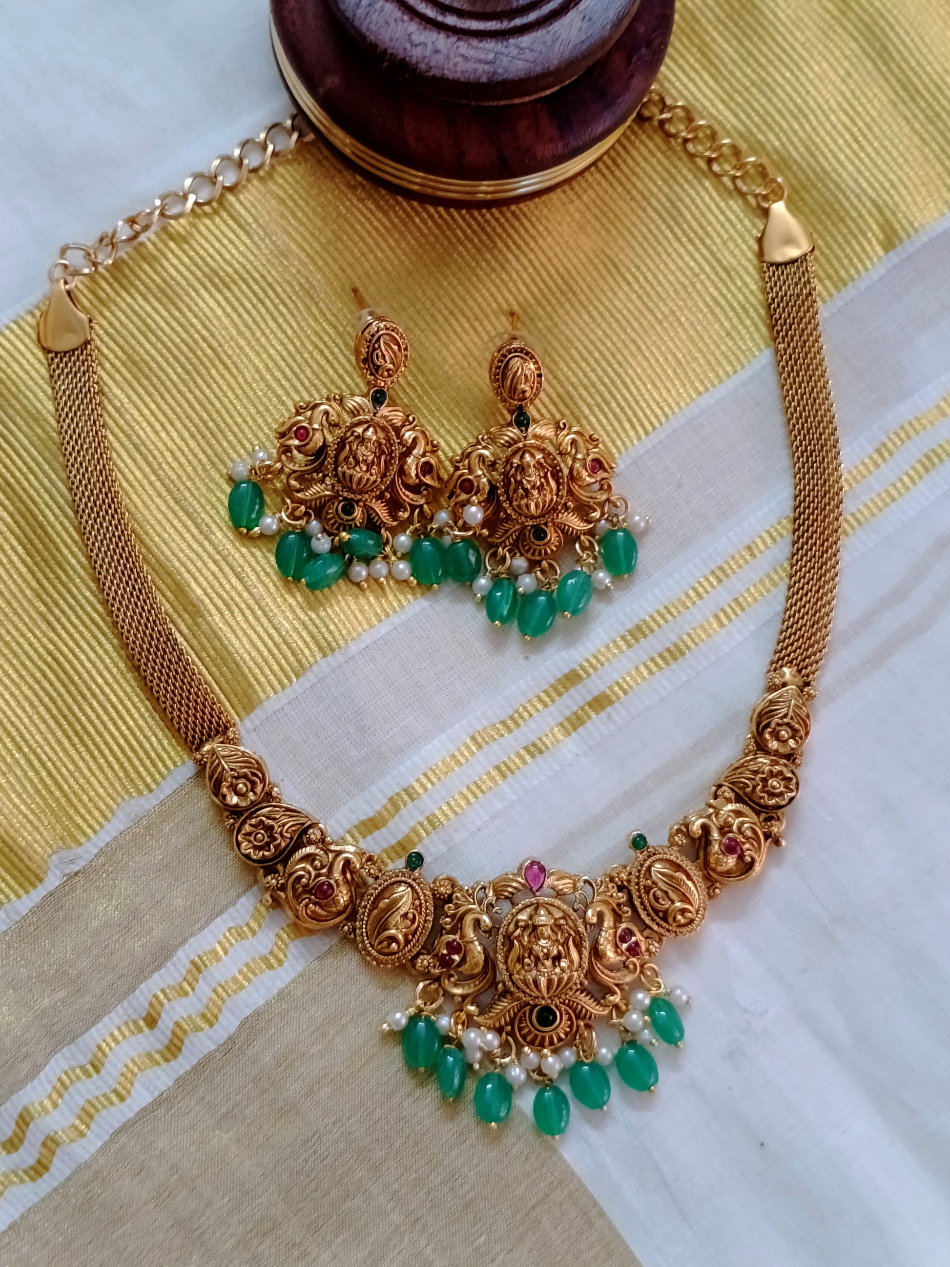 Lakshmi Nagas Necklace Set V23