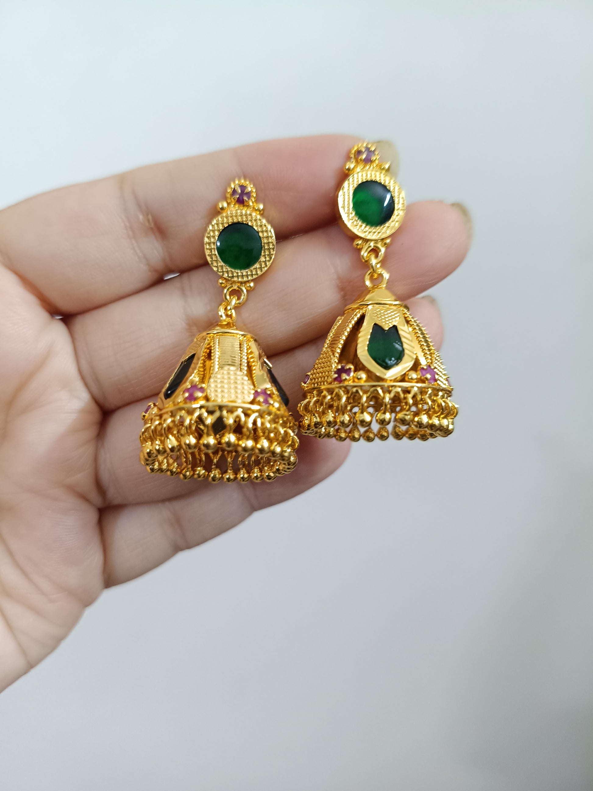 Micro Polish Non Idol Nagapadam Jhumka Earring