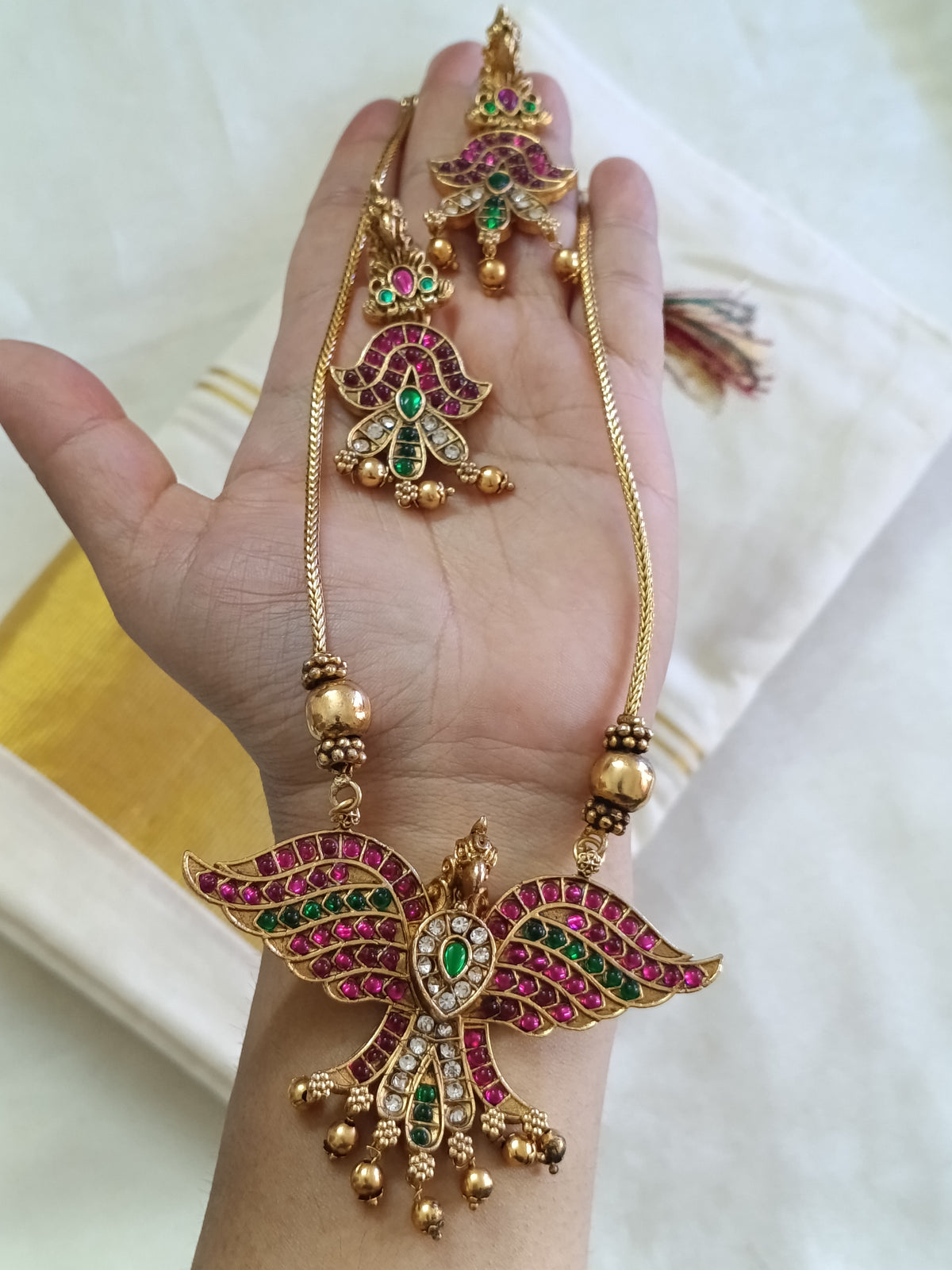 Garuda Pendant Necklace Set V2