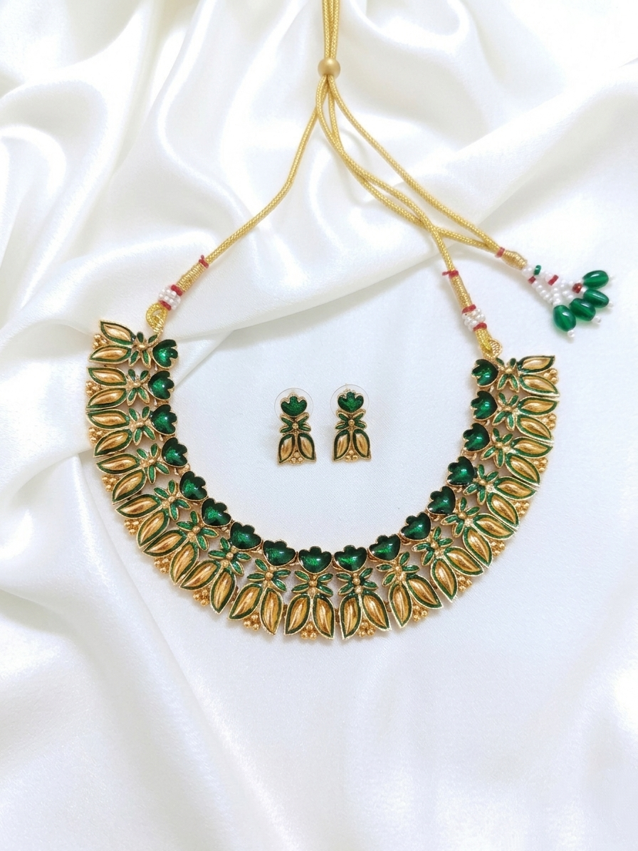 Floral Palakka Necklace Set V1