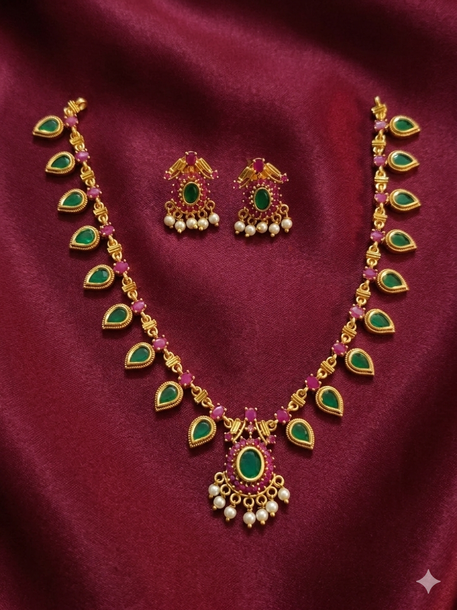Hot Selling Palakka Short Necklace Set V2