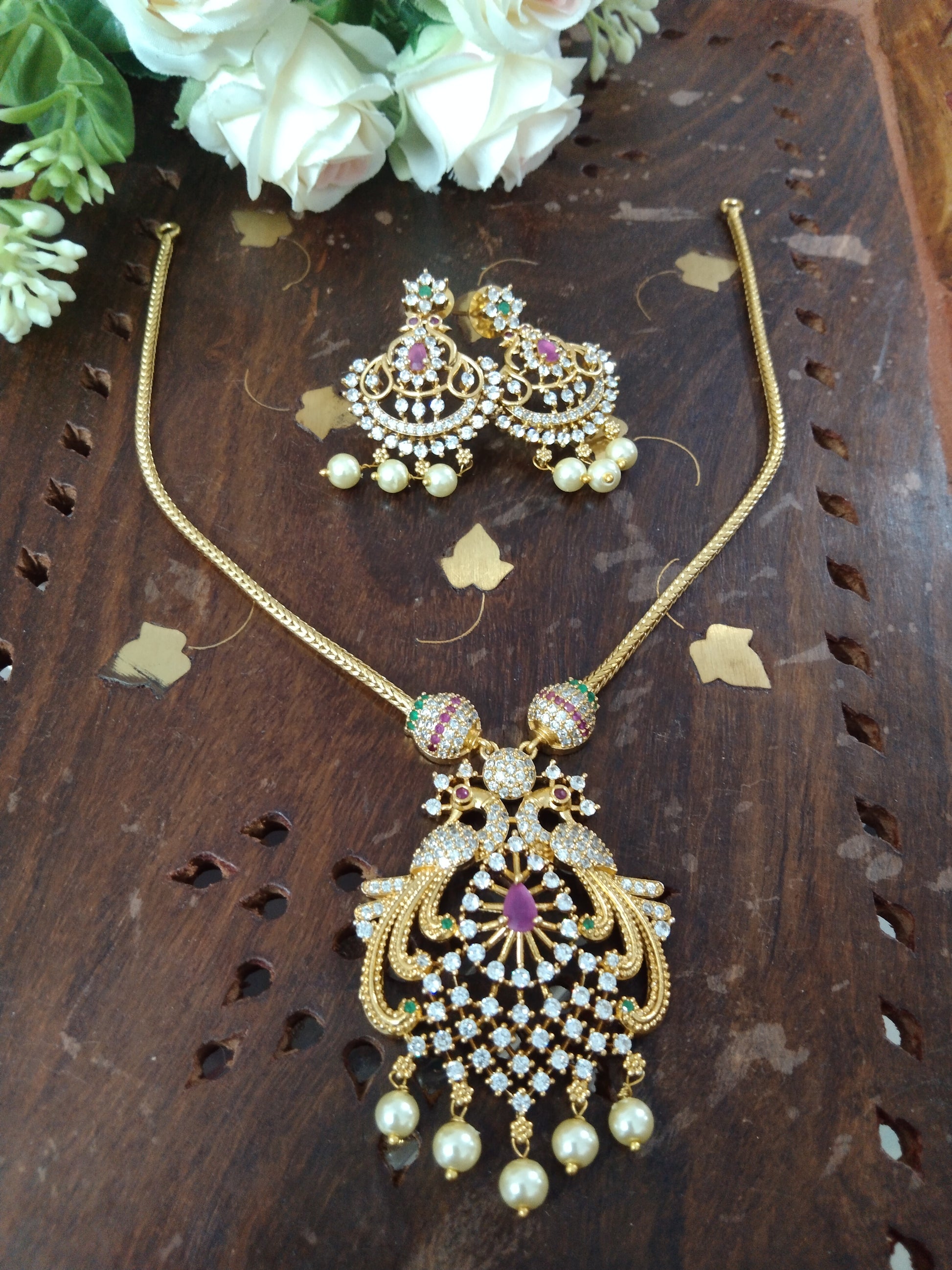 AD Peacock Necklace Set V2