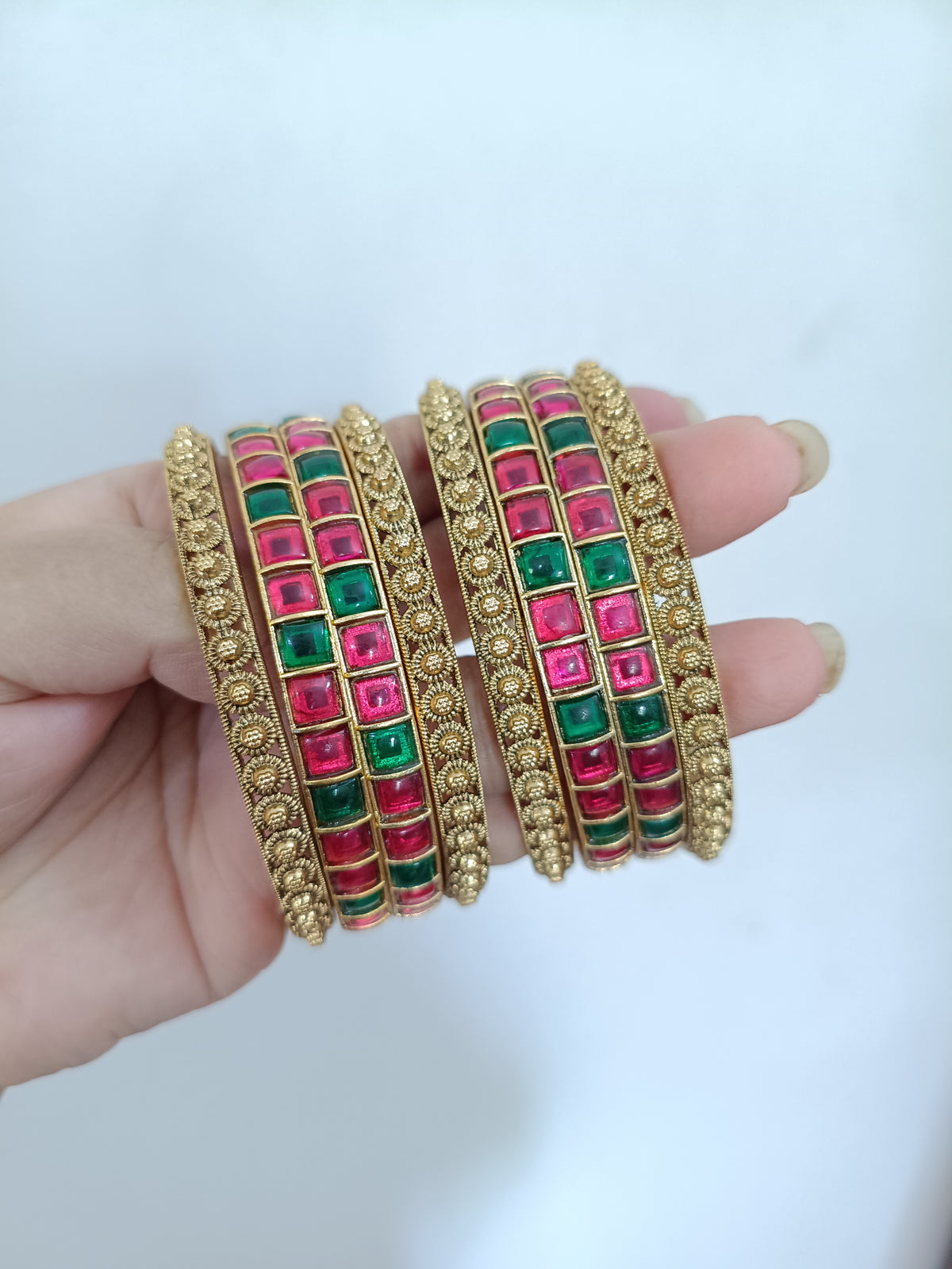 Matte Finish Bangles of 8 V2