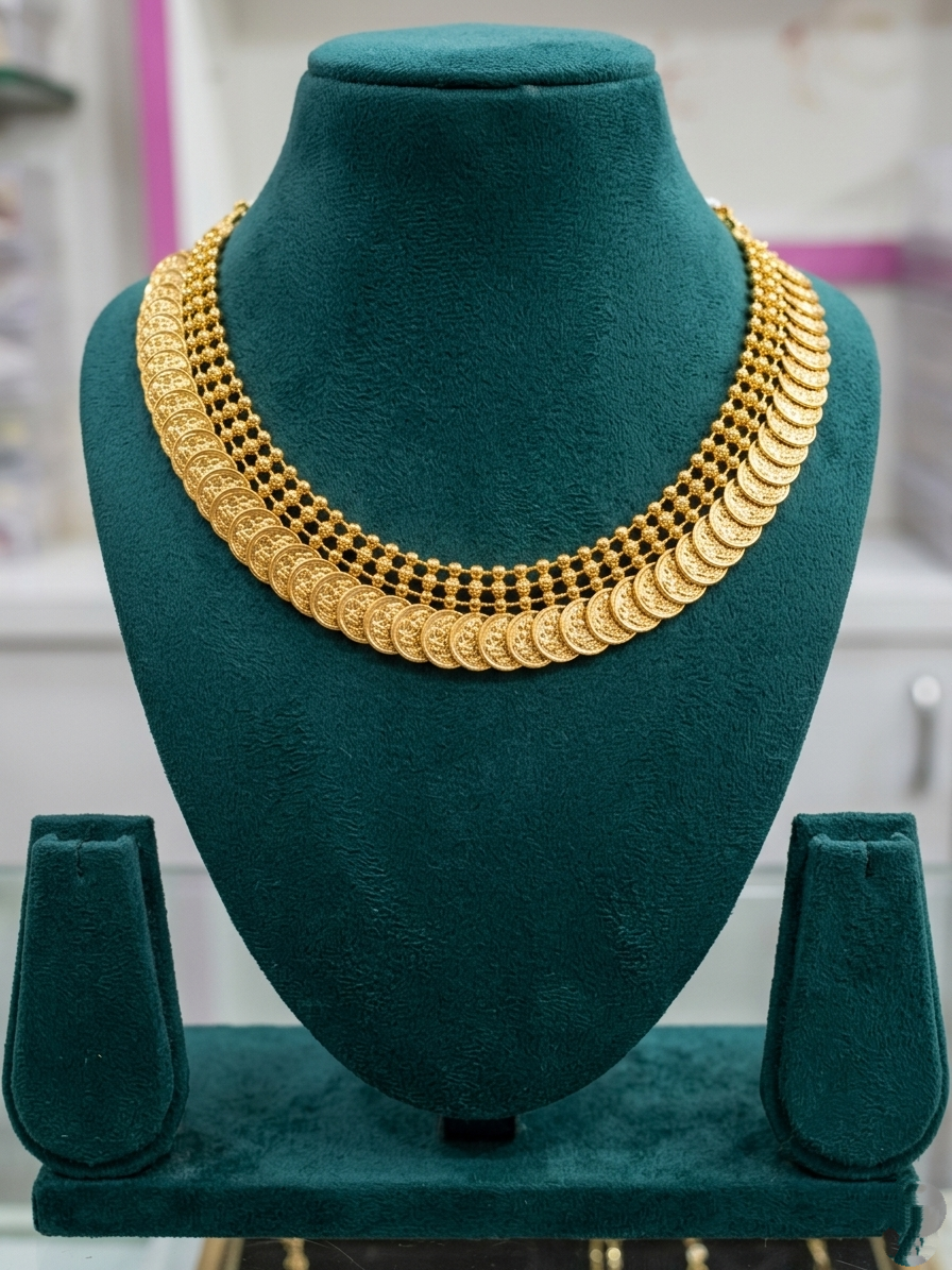 Micro Polish Adukku Coin Necklace